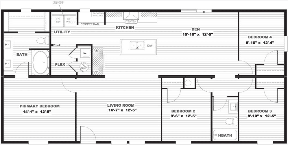 The cross timbers floor plan home features