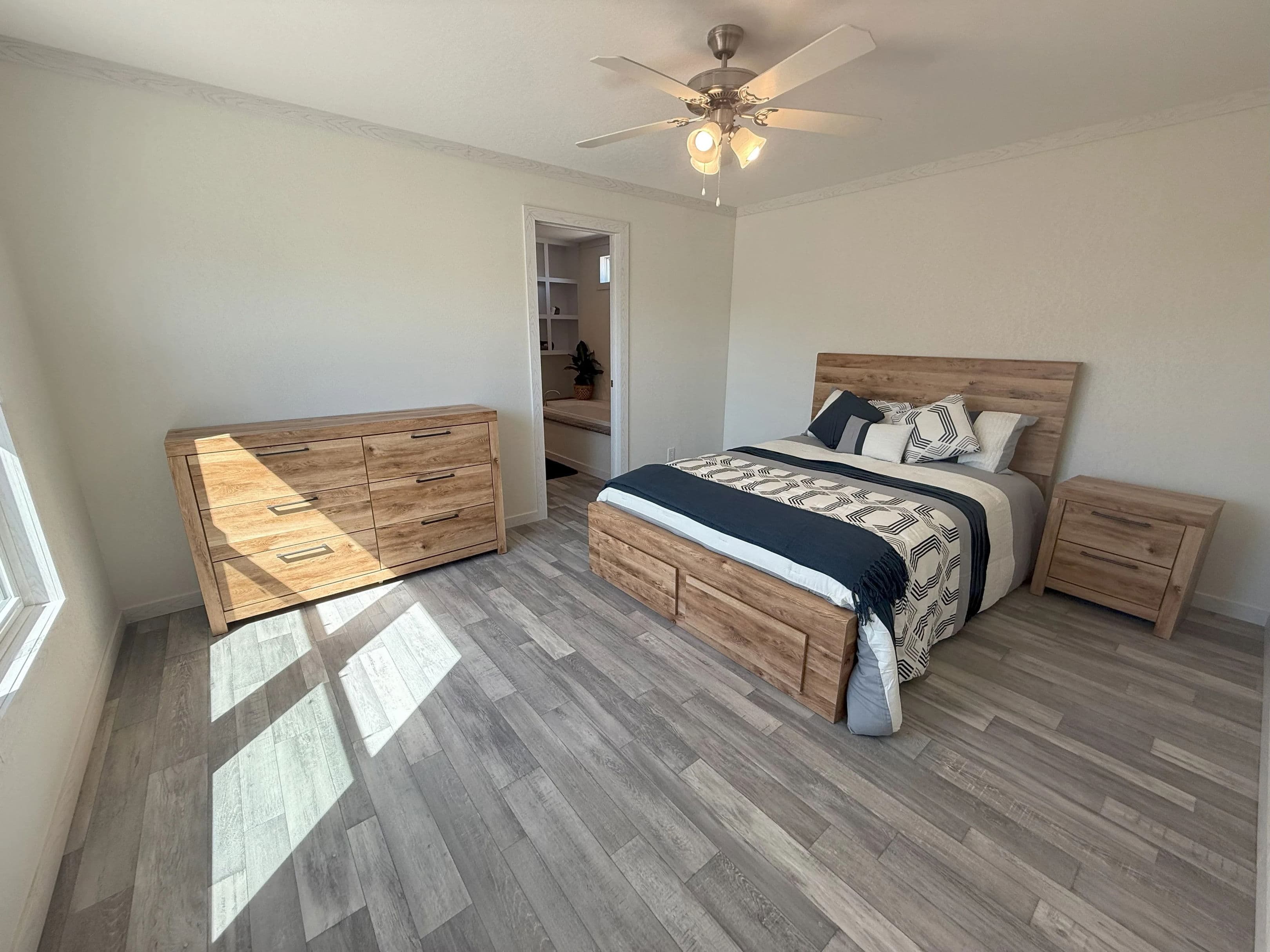 The mesquite bedroom home features