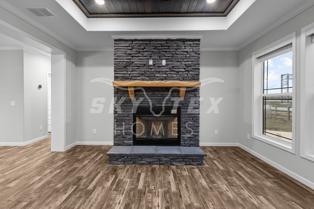 The woodside interior home features