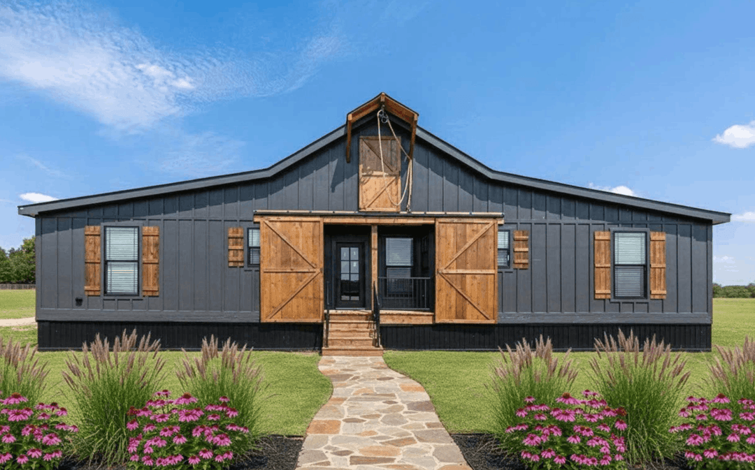 The ole hay barn elevation, exterior, and hero home features