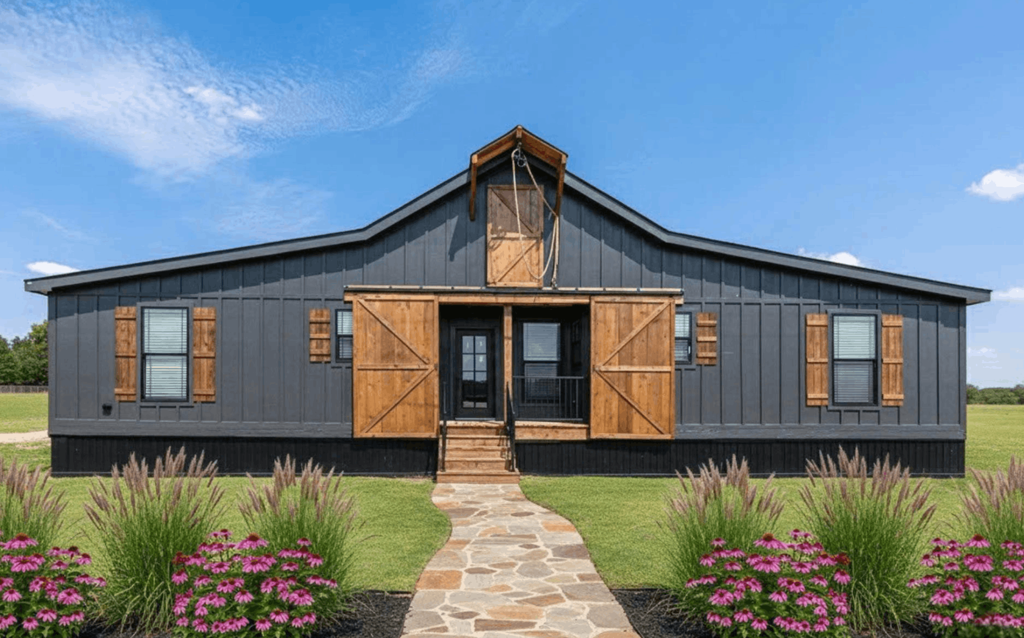 The ole hay barn elevation, exterior, and hero home features