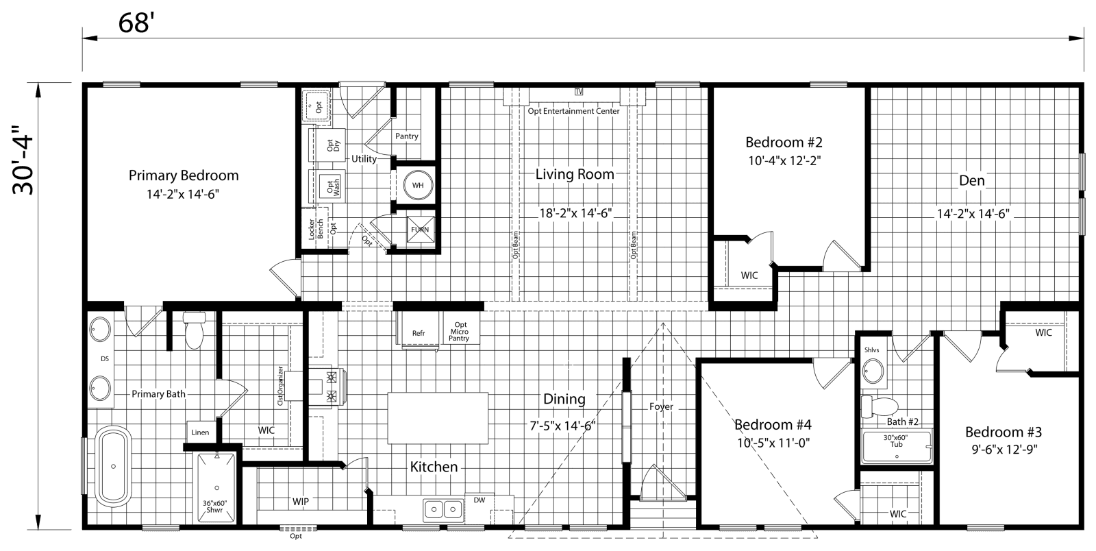 Innovation 3268h floor plan home features