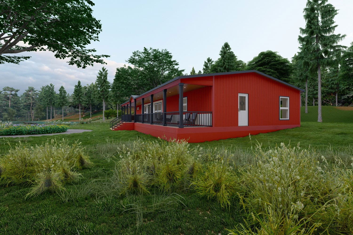 The ranch v74r elevation and exterior home features