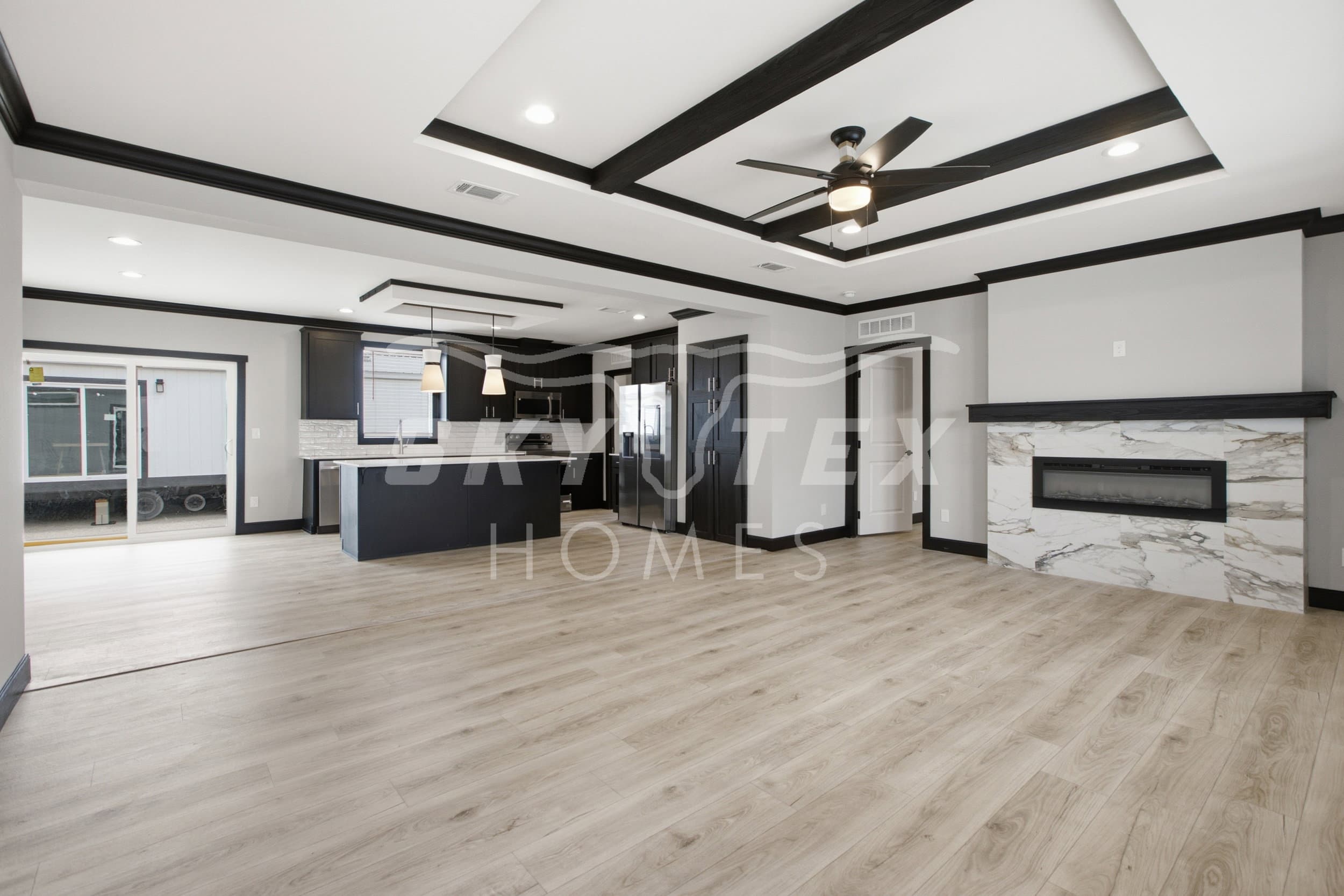 The iron peak interior home features