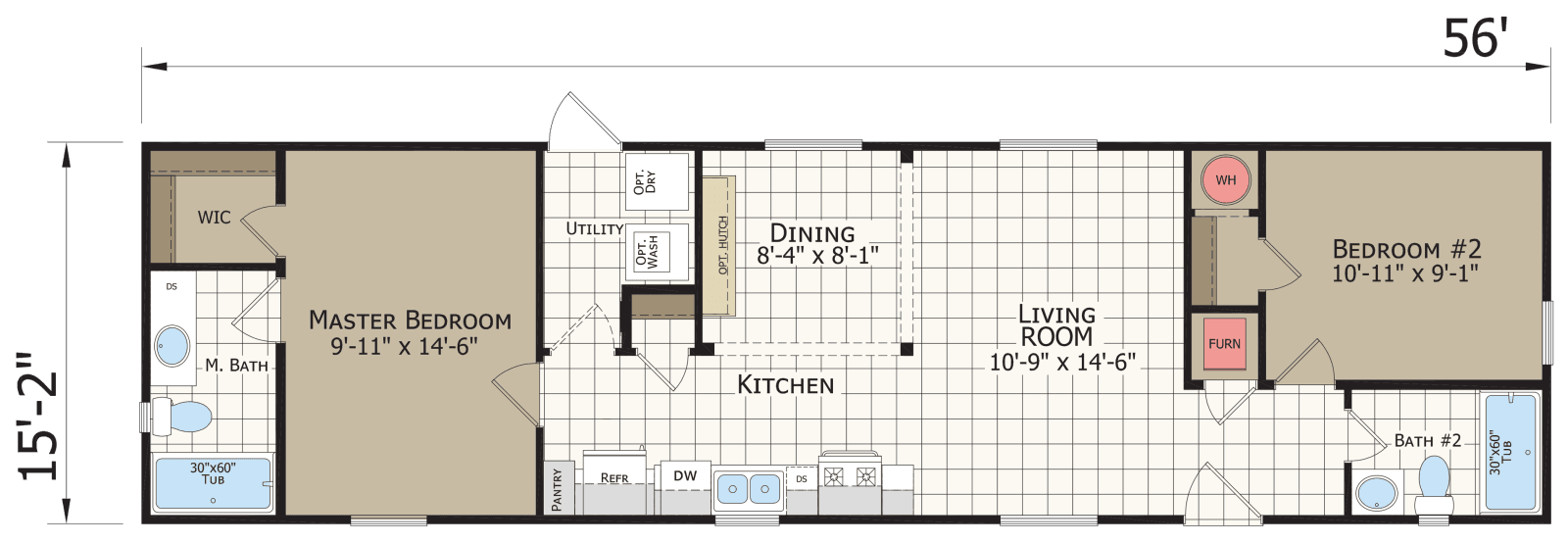 Innovation 1656a floor plan and hero home features