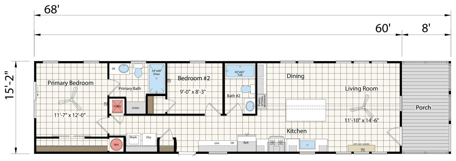 Innovation 1668h floor plan home features