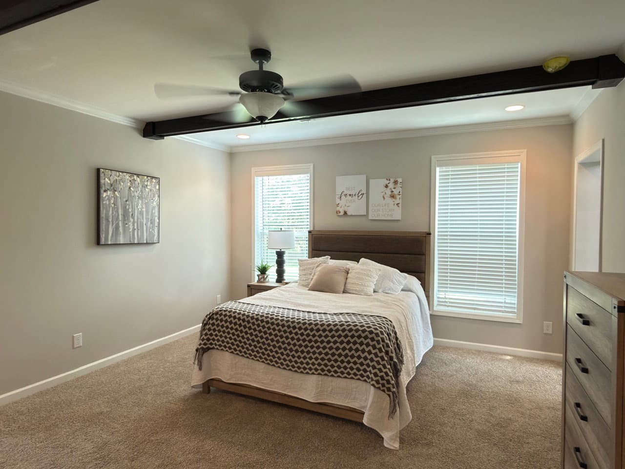 Woodside bedroom home features