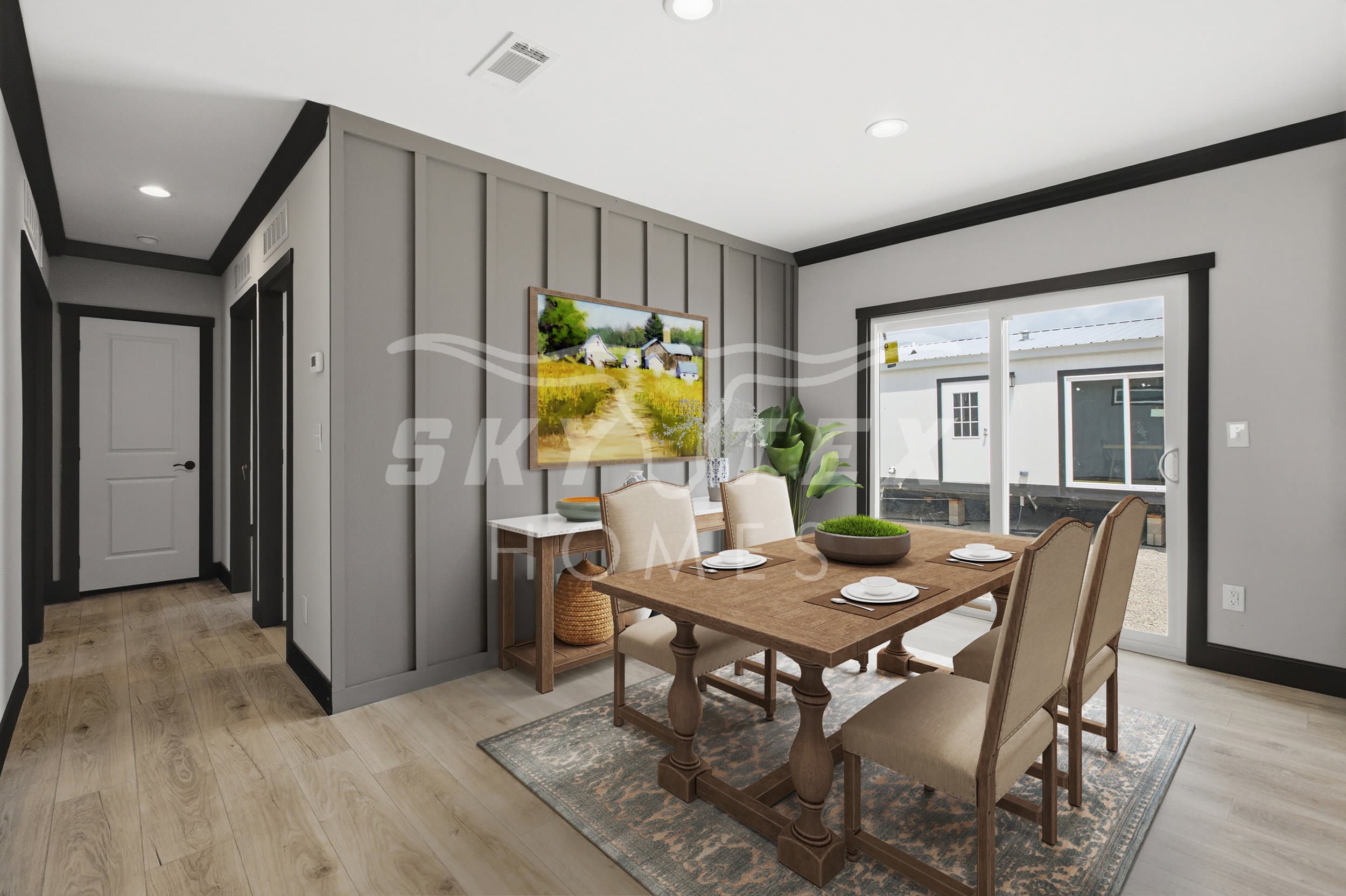 The iron peak interior home features
