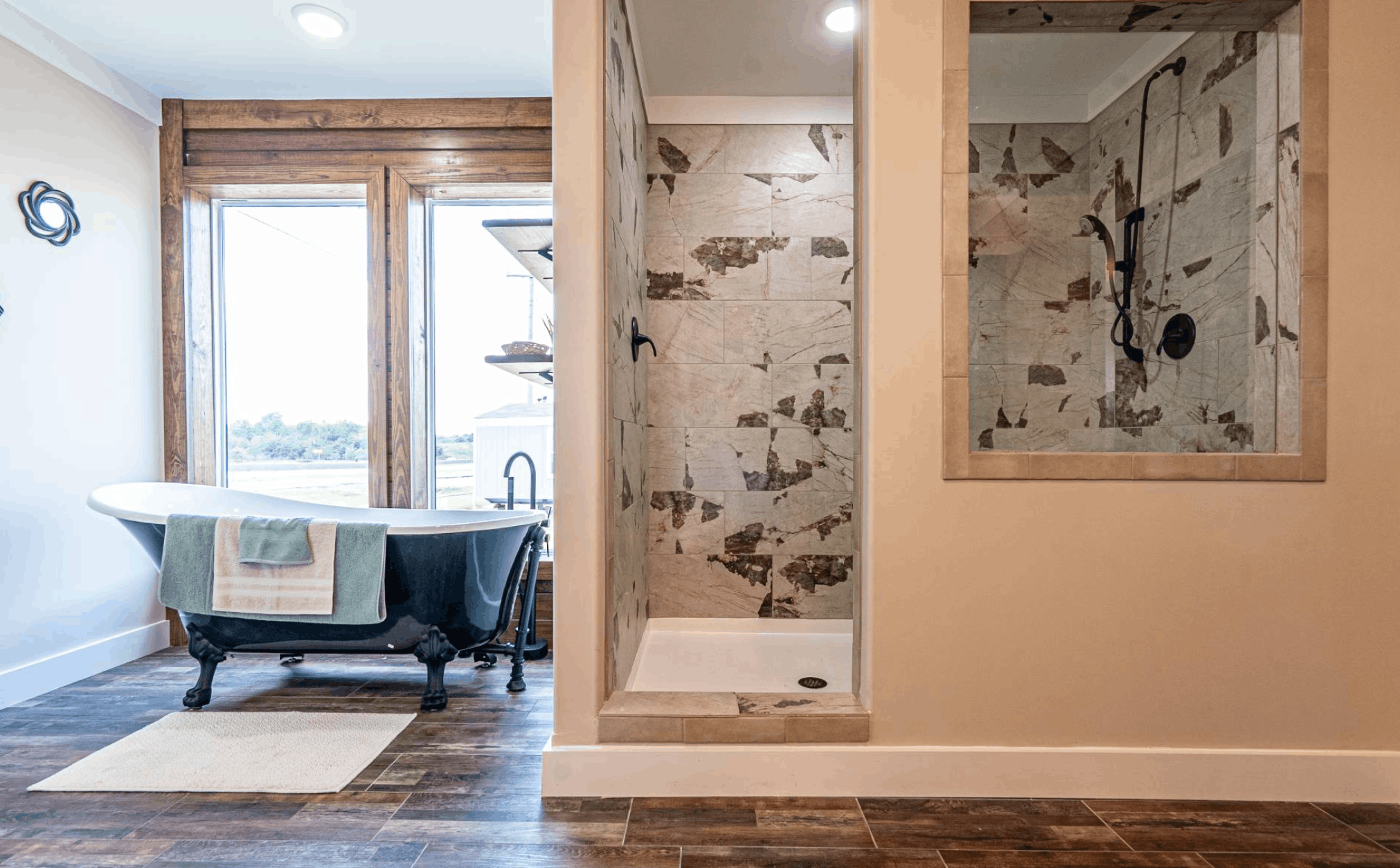 The ole hay barn bathroom home features