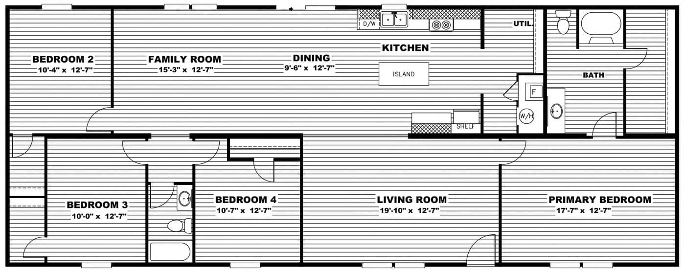 Yoakum floor plan home features