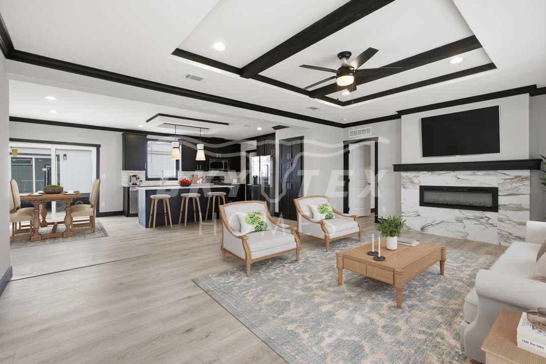 The iron peak interior home features