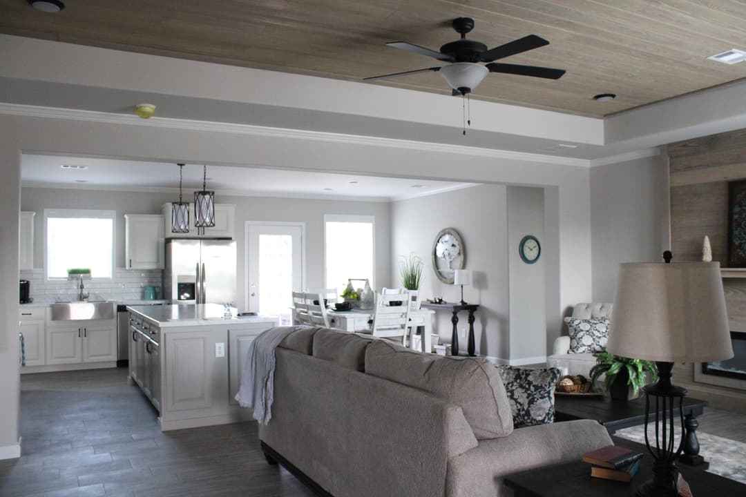 The woodside interior home features