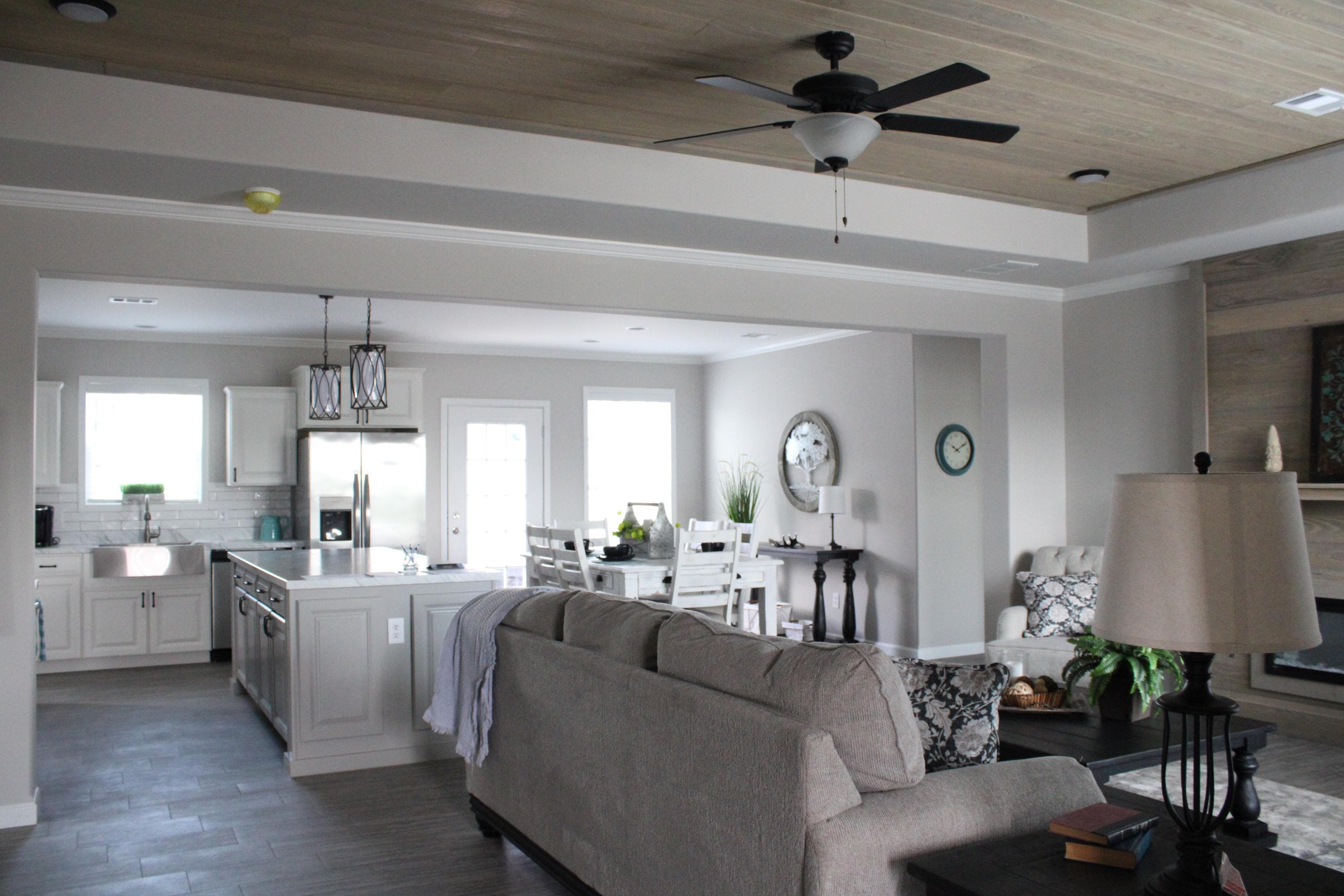 The woodside interior home features