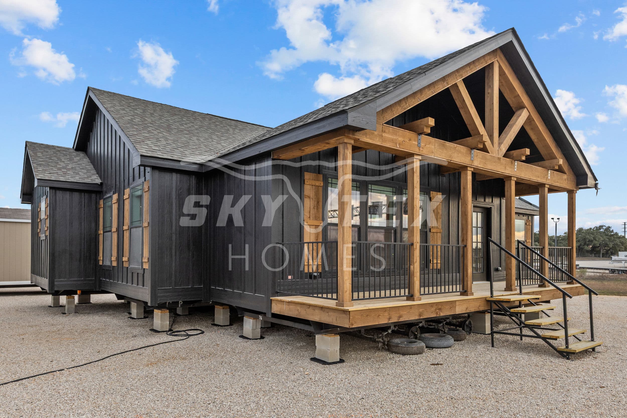 The woodside exterior home features