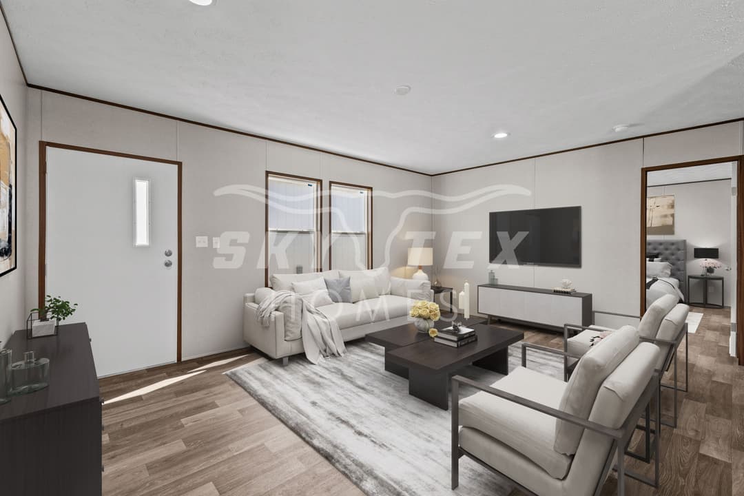 Oak interior home features