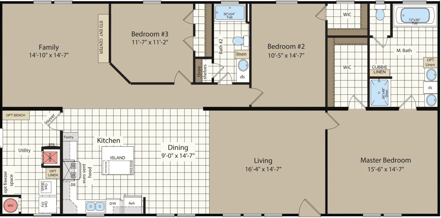 Brighton floor plan home features