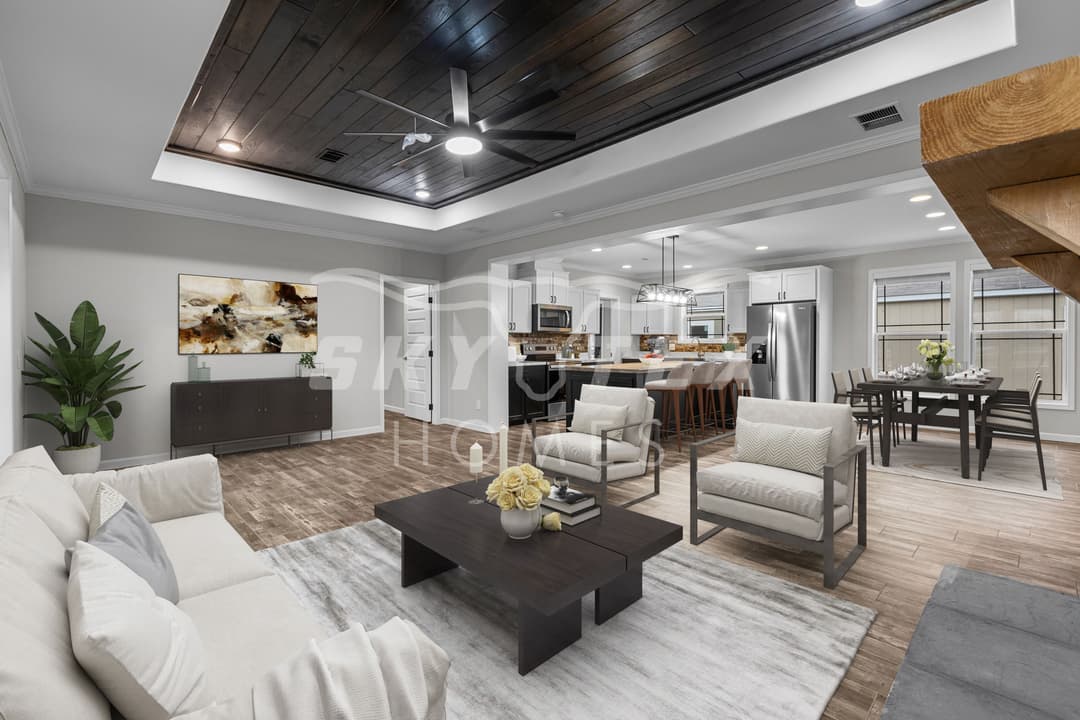 The woodside interior home features