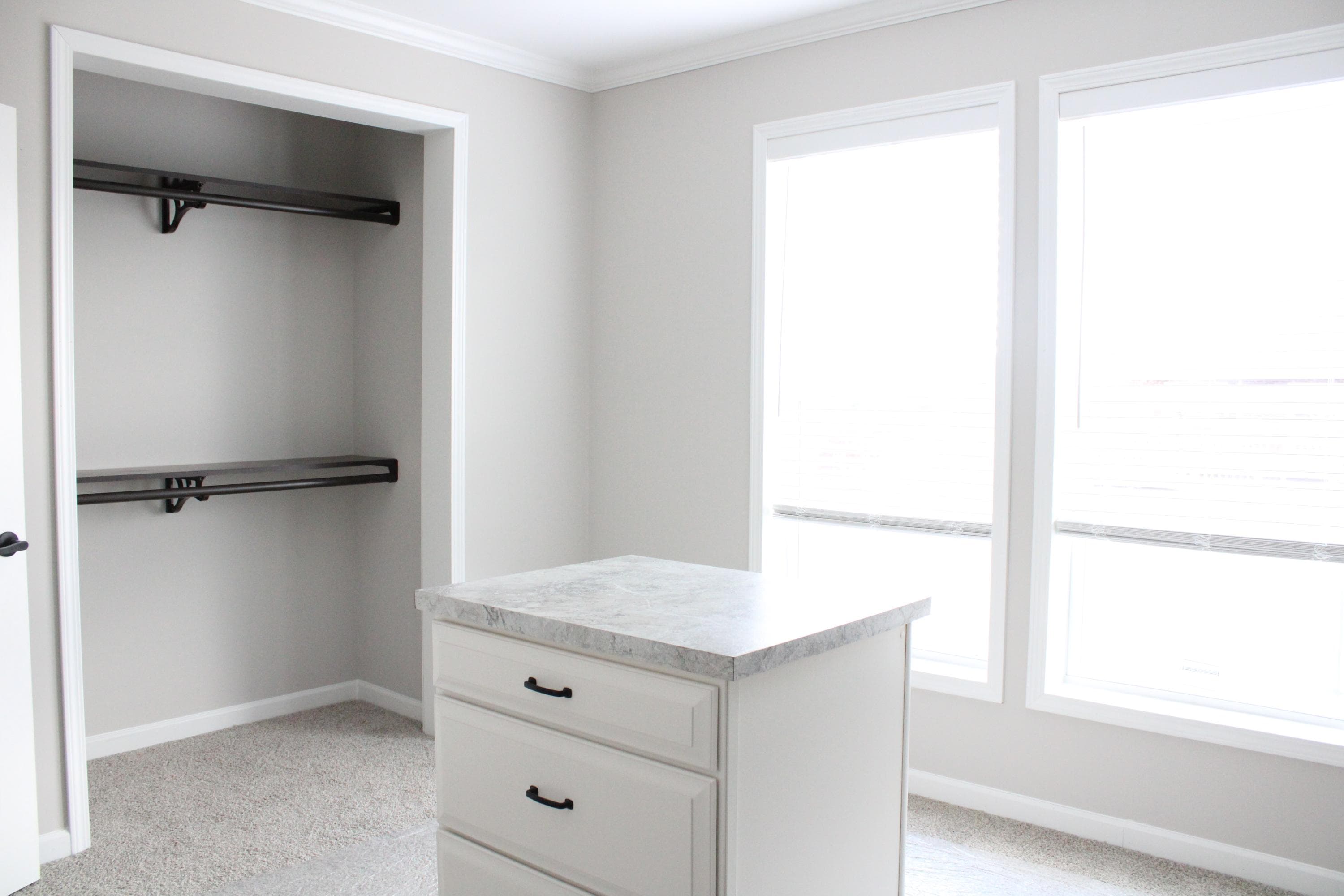 The woodside interior home features