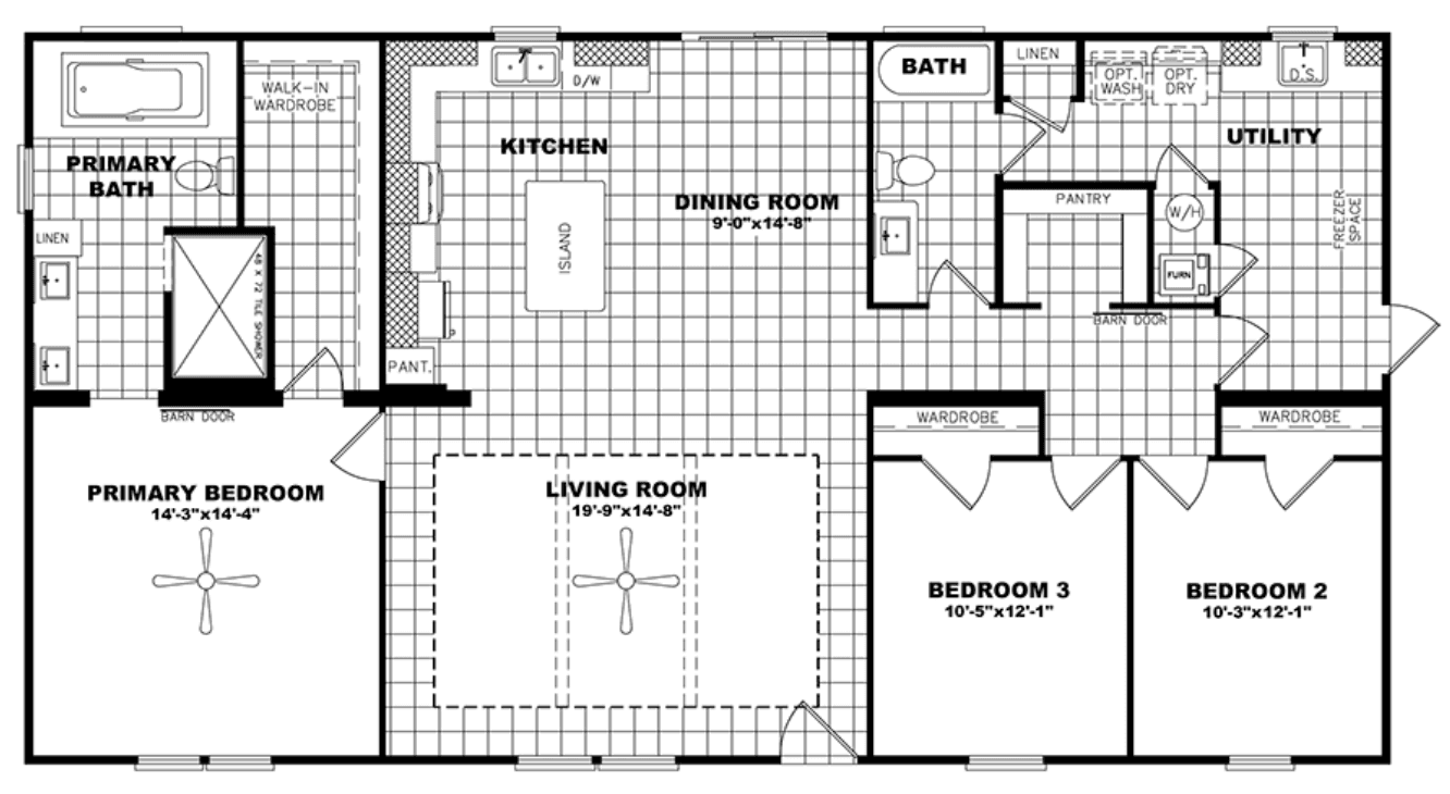 The pearl floor plan home features