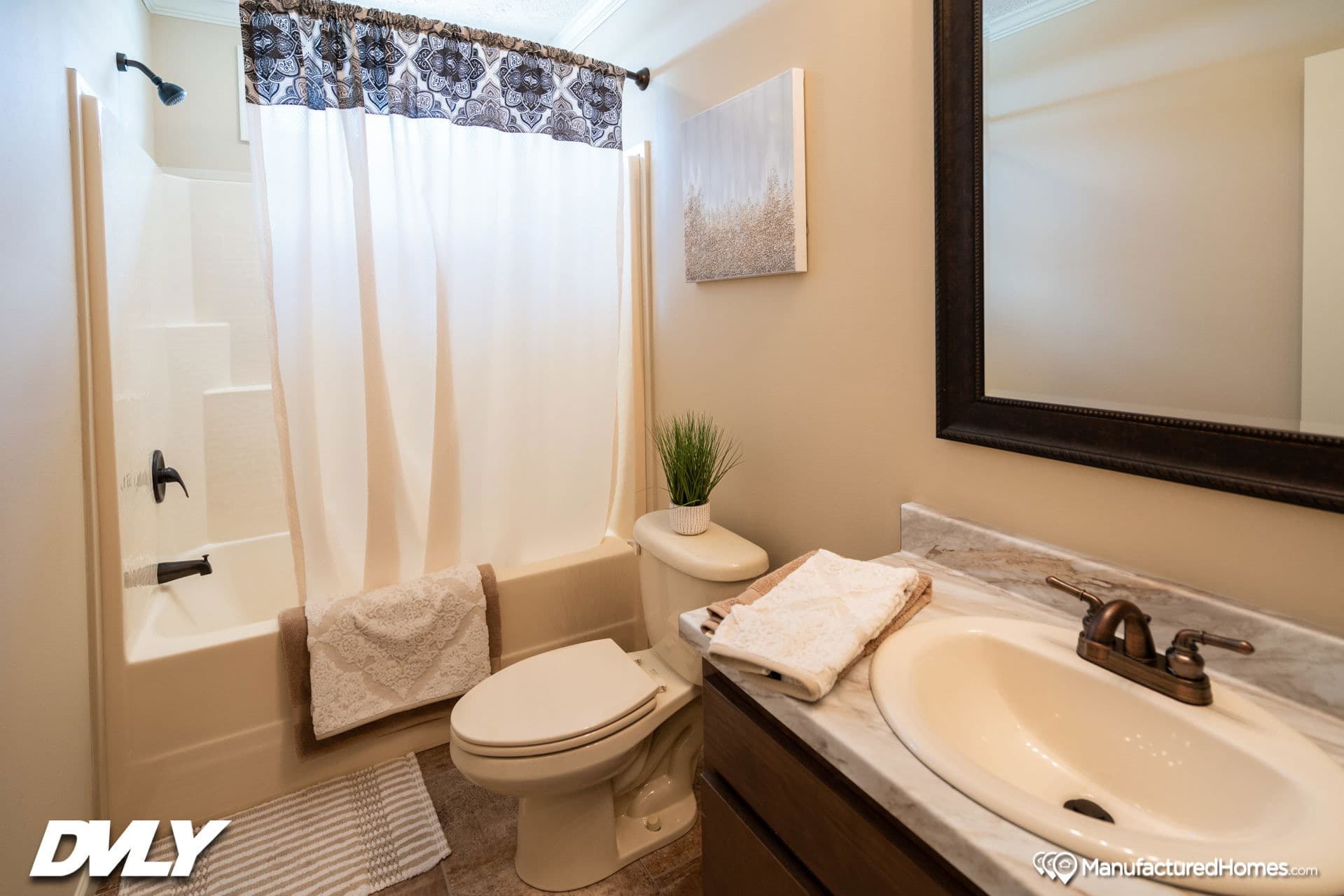 The adriel corner ½ rock fireplace bathroom home features