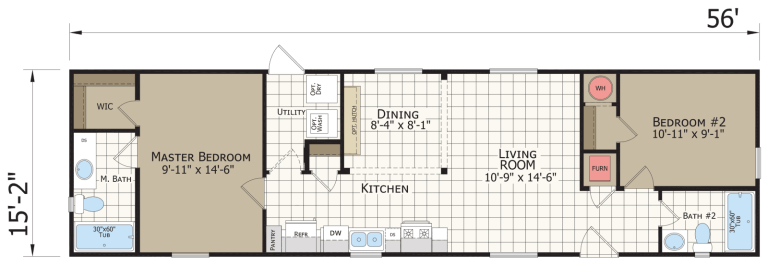 Innovation 1656A single wide manufactured home