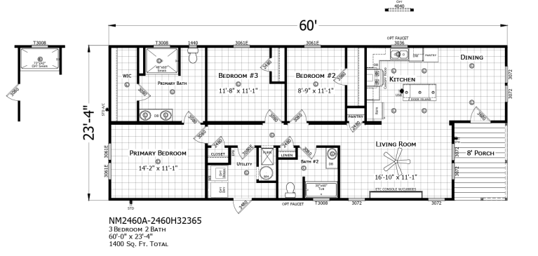 NM2460A double wide manufactured home
