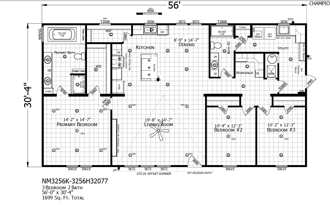 NM3256K floor plan