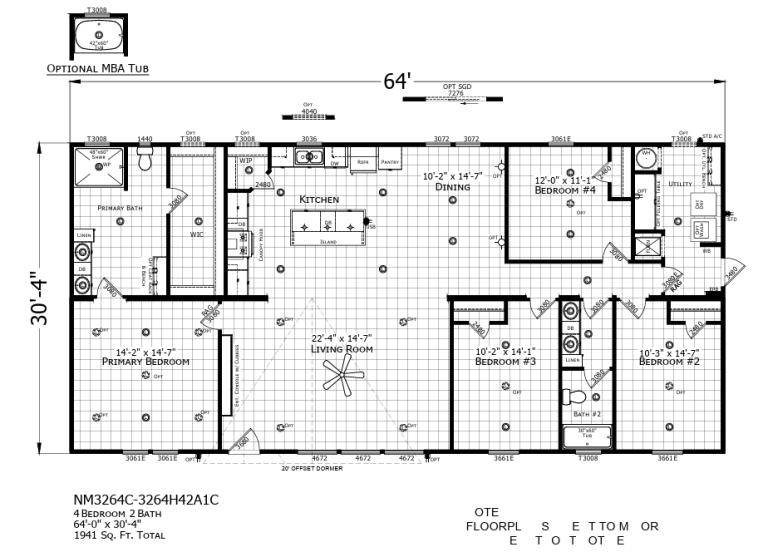 NM3264C double wide manufactured home