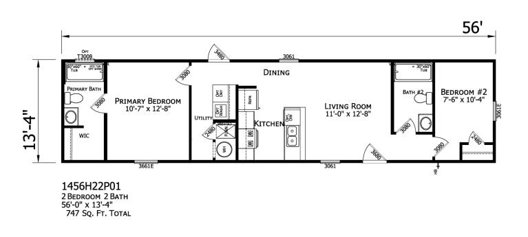 Prime Peak 135 single wide manufactured home