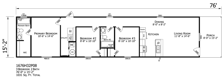 Prime Rowan 135 single wide manufactured home