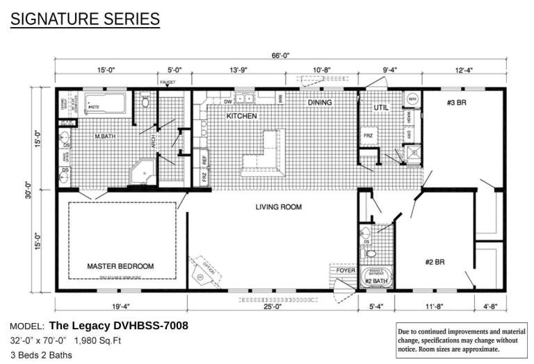 The Legacy double wide manufactured home