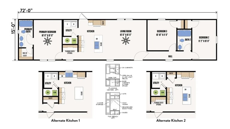 The Longview single wide manufactured home